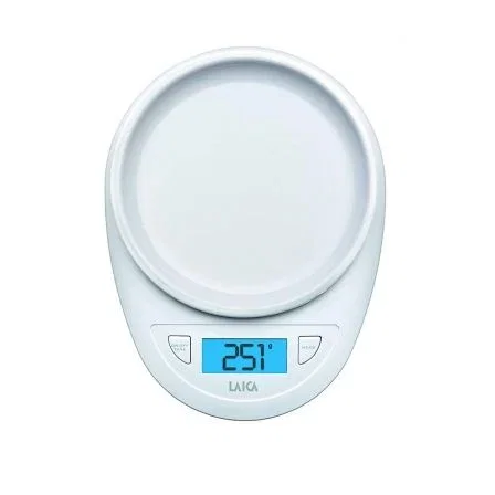 Laica KS1019W Báscula de Cocina Electrónica Digital con Bol y Pantalla Retroiluminada, 5 kg de Capacidad Laica KS1019W Báscula de Cocina Electrónica Digital con Bol y Pantalla Retroiluminada, 5 kg de Capacidad